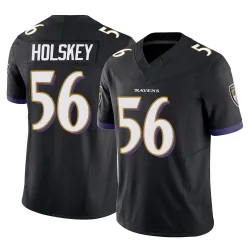 Men's Reid Holskey Baltimore Ravens No.56 Limited Vapor F.U.S.E. Jersey - Black