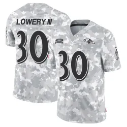 Men's Reuben Lowery III Baltimore Ravens No.30 Limited 2024 Salute to Service Jersey - Arctic Camo