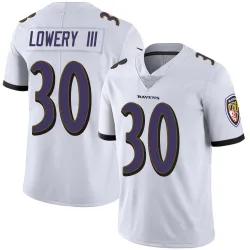 Men's Reuben Lowery III Baltimore Ravens No.30 Limited Vapor Untouchable Jersey - White