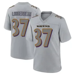 Men's Robert Longerbeam Baltimore Ravens No.37 Game Atmosphere Fashion Jersey - Gray