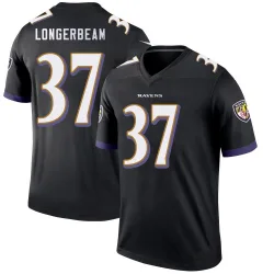 Men's Robert Longerbeam Baltimore Ravens No.37 Legend Jersey - Black