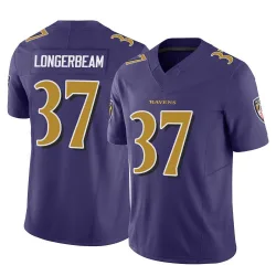 Men's Robert Longerbeam Baltimore Ravens No.37 Limited Vapor F.U.S.E. Jersey - Purple