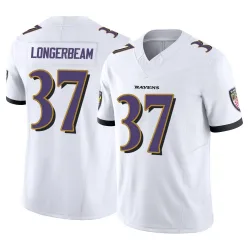 Men's Robert Longerbeam Baltimore Ravens No.37 Limited Vapor F.U.S.E. Jersey - White