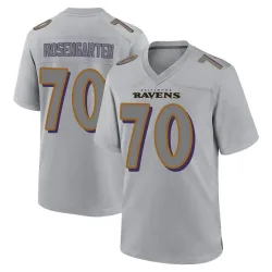 Men's Roger Rosengarten Baltimore Ravens No.70 Game Atmosphere Fashion Jersey - Gray