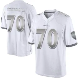 Men's Roger Rosengarten Baltimore Ravens No.70 Limited Platinum Jersey - White