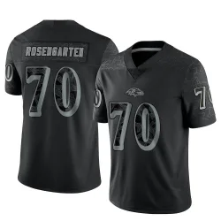 Men's Roger Rosengarten Baltimore Ravens No.70 Limited Reflective Jersey - Black
