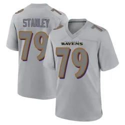 Men's Ronnie Stanley Baltimore Ravens No.79 Game Atmosphere Fashion Jersey - Gray