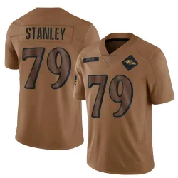 Men's Ronnie Stanley Baltimore Ravens No.79 Limited 2023 Salute To Service Jersey - Brown