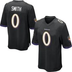 Men's Roquan Smith Baltimore Ravens No.0 Game Jersey - Black