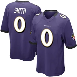 Men's Roquan Smith Baltimore Ravens No.0 Game Team Color Jersey - Purple