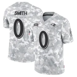 Men's Roquan Smith Baltimore Ravens No.0 Limited 2024 Salute to Service Jersey - Arctic Camo