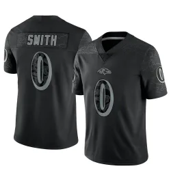 Men's Roquan Smith Baltimore Ravens No.0 Limited Reflective Jersey - Black