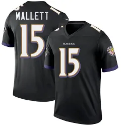 Men's Ryan Mallett Baltimore Ravens No.15 Legend Jersey - Black