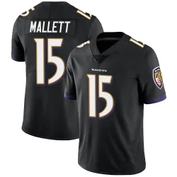 Men's Ryan Mallett Baltimore Ravens No.15 Limited Alternate Vapor Untouchable Jersey - Black