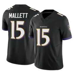 Men's Ryan Mallett Baltimore Ravens No.15 Limited Vapor F.U.S.E. Jersey - Black