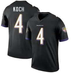 Men's Sam Koch Baltimore Ravens No.4 Legend Jersey - Black