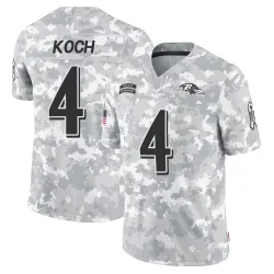 Men's Sam Koch Baltimore Ravens No.4 Limited 2024 Salute to Service Jersey - Arctic Camo