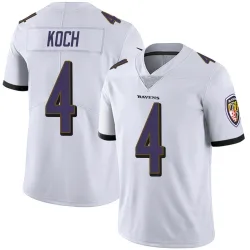 Men's Sam Koch Baltimore Ravens No.4 Limited Vapor Untouchable Jersey - White