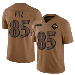 Men's Sam Pitz Baltimore Ravens No.85 Limited 2023 Salute To Service Jersey - Brown
