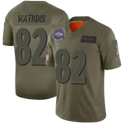 Men's Sammy Watkins Baltimore Ravens No.82 Limited 2019 Salute to Service Jersey - Camo