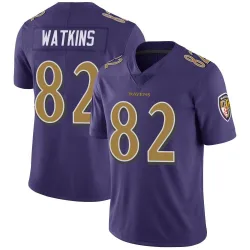 Men's Sammy Watkins Baltimore Ravens No.82 Limited Color Rush Vapor Untouchable Jersey - Purple