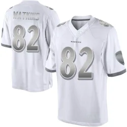 Men's Sammy Watkins Baltimore Ravens No.82 Limited Platinum Jersey - White