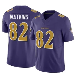 Men's Sammy Watkins Baltimore Ravens No.82 Limited Vapor F.U.S.E. Jersey - Purple