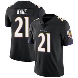 Men's Sanoussi Kane Baltimore Ravens No.21 Limited Alternate Vapor Untouchable Jersey - Black