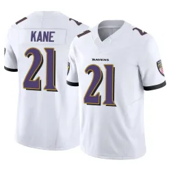 Men's Sanoussi Kane Baltimore Ravens No.21 Limited Vapor F.U.S.E. Jersey - White