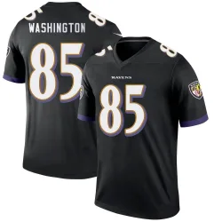 Men's Scotty Washington Baltimore Ravens No.85 Legend Jersey - Black