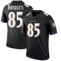 Men's Shemar Bridges Baltimore Ravens No.85 Legend Jersey - Black