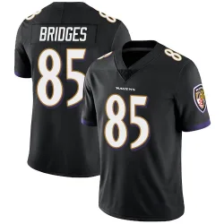 Men's Shemar Bridges Baltimore Ravens No.85 Limited Alternate Vapor Untouchable Jersey - Black