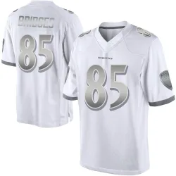 Men's Shemar Bridges Baltimore Ravens No.85 Limited Platinum Jersey - White
