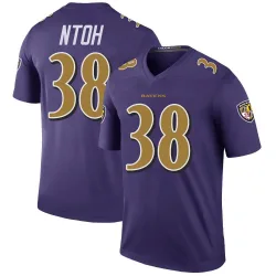Men's Sone Ntoh Baltimore Ravens No.38 Legend Color Rush Jersey - Purple