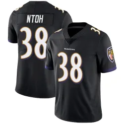 Men's Sone Ntoh Baltimore Ravens No.38 Limited Alternate Vapor Untouchable Jersey - Black
