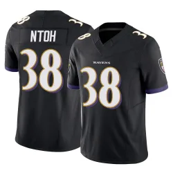 Men's Sone Ntoh Baltimore Ravens No.38 Limited Vapor F.U.S.E. Jersey - Black