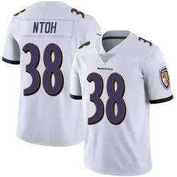 Men's Sone Ntoh Baltimore Ravens No.38 Limited Vapor Untouchable Jersey - White