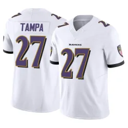 Men's T.J. Tampa Baltimore Ravens No.27 Limited Vapor F.U.S.E. Jersey - White