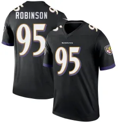 Men's Tavius Robinson Baltimore Ravens No.95 Legend Jersey - Black