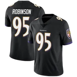 Men's Tavius Robinson Baltimore Ravens No.95 Limited Alternate Vapor Untouchable Jersey - Black