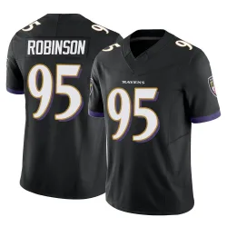 Men's Tavius Robinson Baltimore Ravens No.95 Limited Vapor F.U.S.E. Jersey - Black