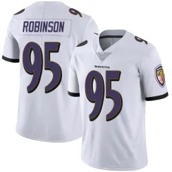 Men's Tavius Robinson Baltimore Ravens No.95 Limited Vapor Untouchable Jersey - White