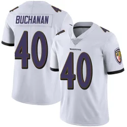 Men's Teddye Buchanan Baltimore Ravens No.40 Limited Vapor Untouchable Jersey - White