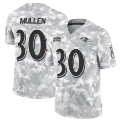 Men's Trayvon Mullen Baltimore Ravens No.30 Limited 2024 Salute to Service Jersey - Arctic Camo