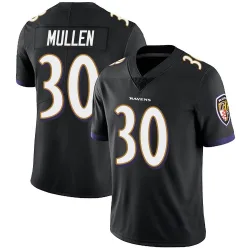 Men's Trayvon Mullen Baltimore Ravens No.30 Limited Alternate Vapor Untouchable Jersey - Black