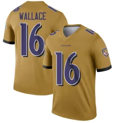 Men's Tylan Wallace Baltimore Ravens No.16 Legend Inverted Jersey - Gold