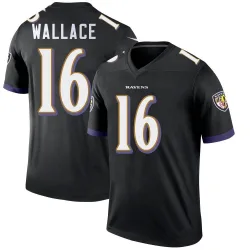 Men's Tylan Wallace Baltimore Ravens No.16 Legend Jersey - Black