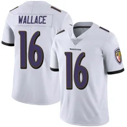 Men's Tylan Wallace Baltimore Ravens No.16 Limited Vapor Untouchable Jersey - White