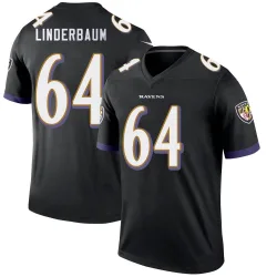 Men's Tyler Linderbaum Baltimore Ravens No.64 Legend Jersey - Black