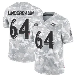 Men's Tyler Linderbaum Baltimore Ravens No.64 Limited 2024 Salute to Service Jersey - Arctic Camo